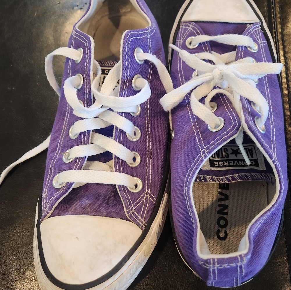 Converse Purple Canvas Sneakers